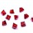 Бусина стеклянная граненая треугольная 5х6х5мм, цвет красный прозрачный, гальваническое покрытие, отверстие 1мм, 542-034, 10шт - Бусина стеклянная граненая треугольная 5х6х5мм, цвет красный прозрачный, гальваническое покрытие, отверстие 1мм, 542-034, 10шт