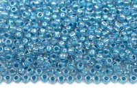 Бисер японский TOHO круглый 11/0 #0781 хрусталь/голубой радужный, окрашенный изнутри, 10 грамм
