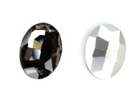 Кристалл Овал 25х18мм, цвет серый, стекло, 26-328, 2шт