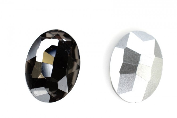 Кристалл Овал 25х18мм, цвет серый, стекло, 26-328, 2шт Кристалл Овал 25х18мм, цвет серый, стекло, 26-328, 2шт
