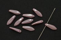 Бусины Dagger beads 16х5мм, отверстие 0,8мм, цвет 23020/27903 сиреневый непрозрачный, 736-148, 10шт