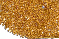 Бисер китайский рубка размер 11/0, цвет 0308 коричневый, белая линия внутри, 450г