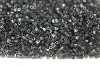 Бисер японский TOHO Hexagon шестиугольный 11/0 #0113 серый, глянцевый прозрачный, 5 грамм