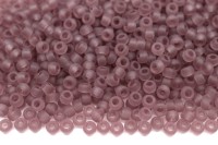 Бисер японский MIYUKI круглый 11/0 #0142F дымчатый аметист, матовый прозрачный, 10 грамм