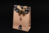 Подарочный пакет 10,5х7,5см, коричневая гамма, картон, 31-030, 1шт