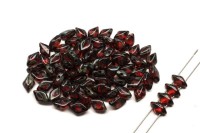 Бусины GemDuo 8х5мм, отверстие 0,8мм, цвет 90030/86805 темный гиацинт травертин, 709-147, 10г (около 64шт)