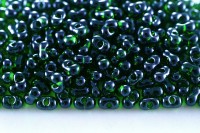 Бисер чешский PRECIOSA Фарфаль 3,2х6,5мм, 56120 зеленый прозрачный, блестящий, 50г