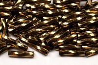 Бисер японский Miyuki Twisted Bugle 2,7х12мм #0457 бронза, металлизированный, 10 грамм