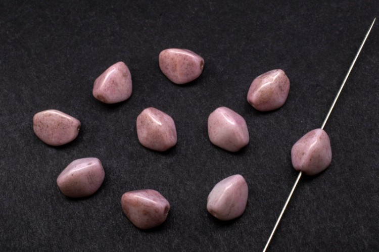 Бусины Pinch beads 7х7мм, отверстие 0,8мм, цвет 02010/14494 розовый мраморный, 755-016, 10шт Бусины Pinch beads 7х7мм, отверстие 0,8мм, цвет 02010/14494 розовый мраморный, 755-016, 10шт