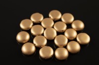 Бусины Candy beads 12мм, два отверстия 1мм, цвет 02010/01710 золото, матовый металлик, 705-036, около 10г (около 8шт)