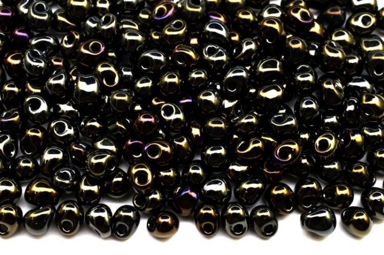 Бисер MIYUKI Drops 3,4мм #0458 коричневый ирис, металлизированный, 10 грамм Бисер MIYUKI Drops 3,4мм #0458 коричневый ирис, металлизированный, 10 грамм