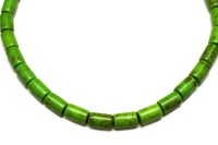 Бусина цилиндрическая Бирюза синтетическая 8х5мм, отверстие 1мм, цвет зеленый, 551-012, 1 нить (около 45шт)