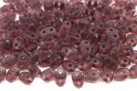 Бусины MiniDuo 2х4мм, отверстие 0,7мм, цвет 20060/84110 аметист прозрачный матовый, 707-043, 5г (около 115шт)