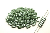 Бусины StormDuo 7х3мм, отверстие 0,8мм, цвет 03000/14459 зеленый глянцевый, 752-024, 10г (около 70шт)
