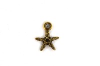 Подвеска TierraCast Морская звезда 13х10мм, отверстие 1,5мм, цвет античное золото, 94-2551-26, 1шт