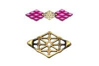 Коннектор CYMBAL Clima для GemDuo 20х13мм, отверстие 0,8мм, цвет античная латунь, 11-240, 1шт