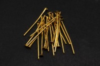 Набор штифтов для бижутерии гвоздики 24х0,7мм, цвет золото, железо, 30-075, 1уп (около 440шт)