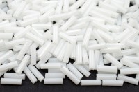 Бисер китайский Стеклярус размер 7мм, цвет 041 белый, 85г