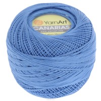 Пряжа Canarias, цвет 5351 синий, 100% хлопок мерсеризованный, 20г, 203м, 1шт
