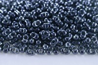 Бисер чешский PRECIOSA Фарфаль 3,2х6,5мм, 46010 серый прозрачный, блестящий, 50г