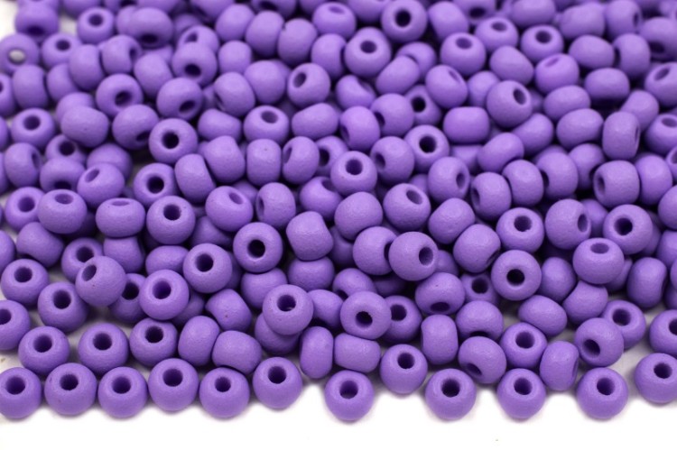 Бисер чешский PRECIOSA круглый 8/0 22m14 матовый фиолетовый, PermaLux, 50г Бисер чешский PRECIOSA круглый 8/0 22m14 матовый фиолетовый, PermaLux, 50г