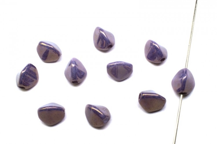 Бусины Pinch beads 7х7мм, отверстие 0,8мм, цвет 02010/14415 фиолетовый блестящий, 755-018, 10шт Бусины Pinch beads 7х7мм, отверстие 0,8мм, цвет 02010/14415 фиолетовый блестящий, 755-018, 10шт