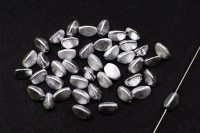 Бусины Pinch beads 5х3мм, отверстие 0,8мм, цвет 00030/27080 Crystal/Labrador Full, Etched, 755-030, 10г (около 117шт)