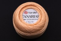 Пряжа Canarias, цвет 5303 персик, 100% хлопок мерсеризованный, 20г, 203м, 1шт