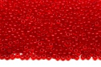 Бисер японский MIYUKI круглый 11/0 #0140SF светлый красный, полуматовый прозрачный, 10 грамм