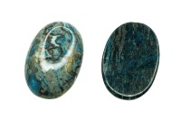 Кабошон овальный 25х18мм, Хризоколла, оттенок голубой, 2003-033, 1шт