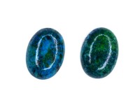 Кабошон овальный 25х18мм, Хризоколла, оттенок голубой, 2003-033, 1шт