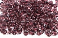 Бусины MiniDuo 2х4мм, отверстие 0,7мм, цвет 20060 аметист прозрачный, 707-042, 5г (около 115шт)