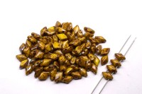 Бусины GemDuo 8х5мм, отверстие 0,8мм, цвет 83120/43500 Limon Rembrandt, 709-148, 10г (около 64шт)
