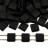 Бисер японский MIYUKI TILA #0401F черный, матовый непрозрачный, 5 грамм - Бисер японский MIYUKI TILA #0401F черный, матовый непрозрачный, 5 грамм