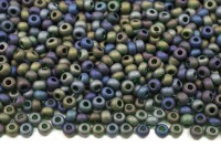 Бисер чешский PRECIOSA круглый 10/0 51150М матовый зеленый радужный, 1 сорт, 50г