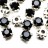 Шатоны Astra 6мм пришивные в оправе, цвет 38 чёрный/серебро, стекло/латунь, 62-041, 40шт - Шатоны Astra 6мм пришивные в оправе, цвет 38 чёрный/серебро, стекло/латунь, 62-041, 40шт