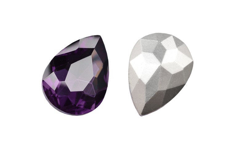 Кристалл Капля 25х18мм, цвет баклажан, стекло, 26-110, 2шт Кристалл Капля 25х18мм, цвет баклажан, стекло, 26-110, 2шт