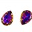 Кристалл Капля 18х13мм пришивной в оправе, цвет purple/платина, 43-210, 2шт - Кристалл Капля 18х13мм пришивной в оправе, цвет purple/платина, 43-210, 2шт