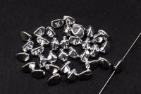 Бусины Pinch beads 5х3мм, отверстие 0,8мм, цвет 00030/27000 серебро, 755-029, 10г (около 117шт)