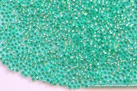 Бисер чешский PRECIOSA круглый 11/0 08258 бирюзовый, серебряная линия внутри, 50г