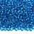 Бисер чешский PRECIOSA круглый 8/0 67150 голубой, серебряная линия внутри, 50г - Бисер чешский PRECIOSA круглый 8/0 67150 голубой, серебряная линия внутри, 50г