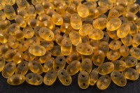 Бусины MiniDuo 2х4мм, отверстие 0,7мм, цвет 10060/84110 топаз прозрачный матовый, 707-041, 5г (около 115шт)