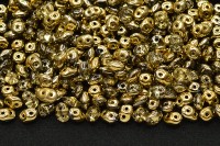 Бусины SuperDuo 2,5х5мм, отверстие 0,8мм, цвет 00030/26441 хрусталь/топаз, 706-095, 10г (около 120шт)