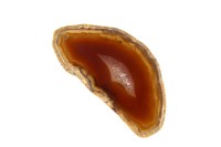 Срез Агата природного, оттенок коричневый, 62х31х5мм, отверстие 2мм, 37-479, 1шт