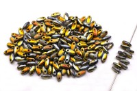 Бусины Rizo 6х2,5мм, отверстие 0,8мм, цвет 00030/28083 Crystal/Marea Full, Etchet, 753-055, 10г (около 150шт)