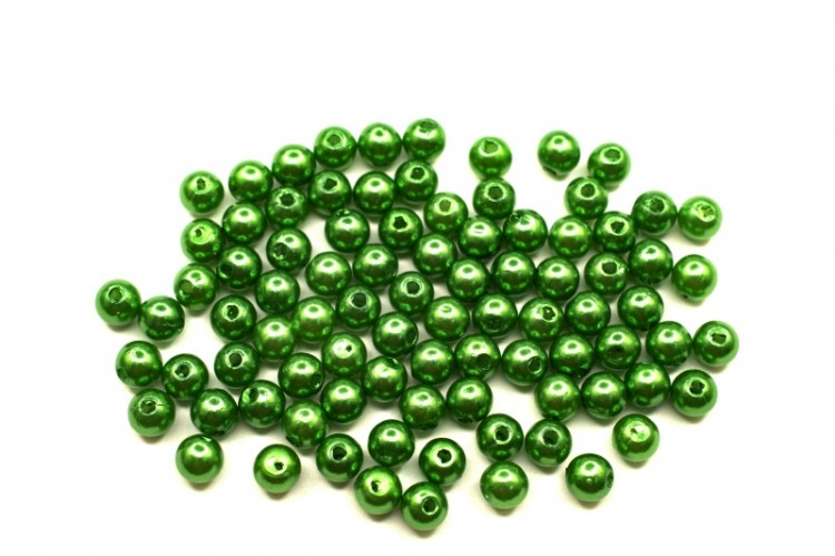 Бусины акриловые круглые 6мм, отверстие 1мм, цвет зеленый, имитация жемчуга, 528-009, 10г (около 90шт) Бусины акриловые круглые 6мм, отверстие 1мм, цвет зеленый, имитация жемчуга, 528-009, 10г (около 90шт)