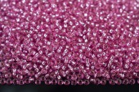 Бисер чешский PRECIOSA круглый 10/0 78192 розовый, серебряная линия внутри, 20 грамм