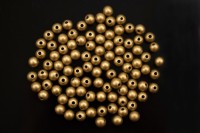 Бусины акриловые круглые 6мм, отверстие 1мм, цвет золото матовое, 528-032, 10г (около 85шт)