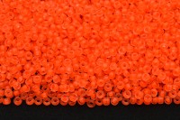 Бисер чешский PRECIOSA круглый 10/0 38789М матовый прозрачный оранжевый неон, 1 сорт, 50г