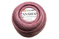Пряжа Canarias, цвет 4931 пыльная сирень, 100% хлопок мерсеризованный, 20г, 203м, 1шт